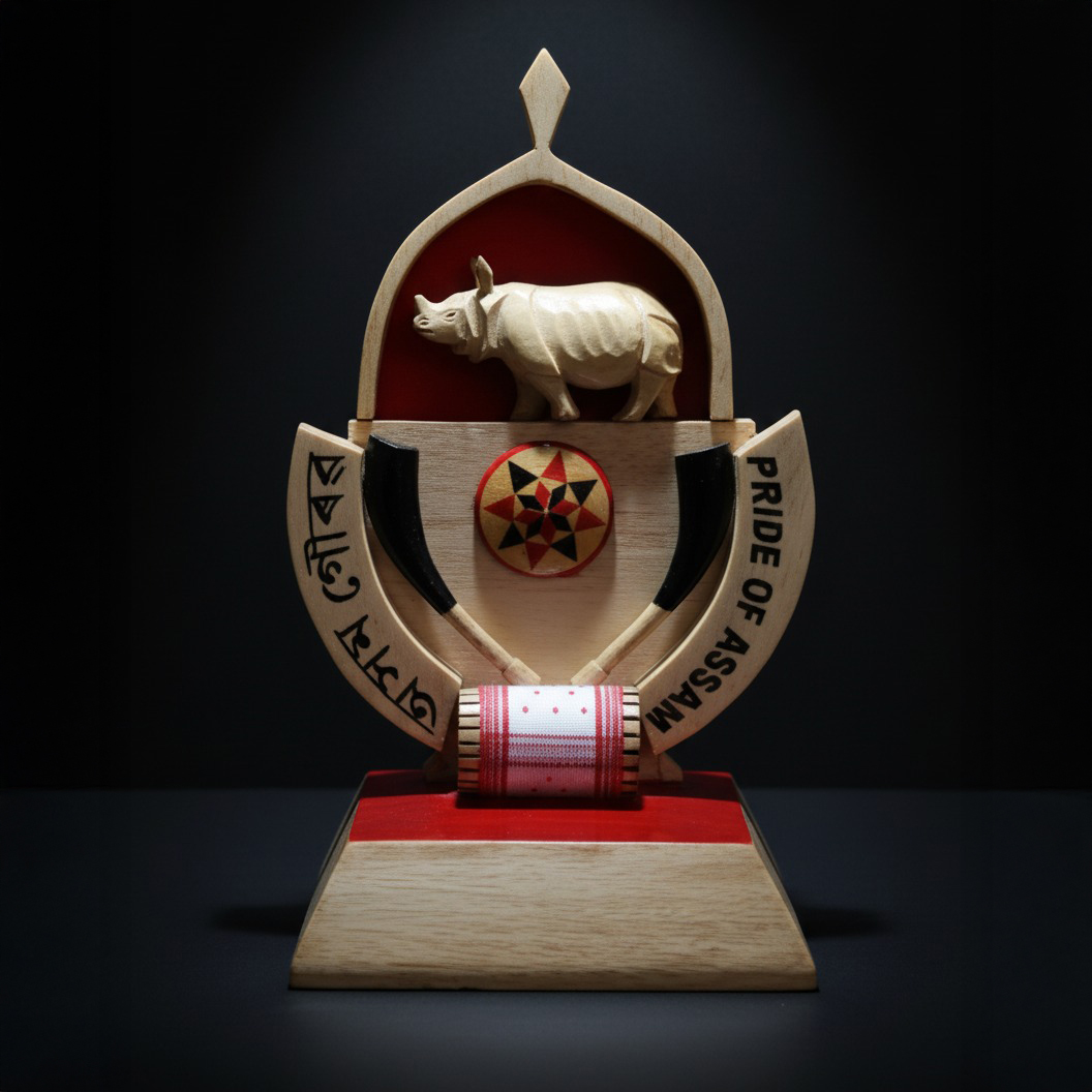 Assamese Wood Souvenir – Pride of Assam Rhino