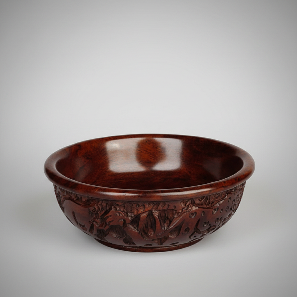 Wooden Carved Designer Bowl