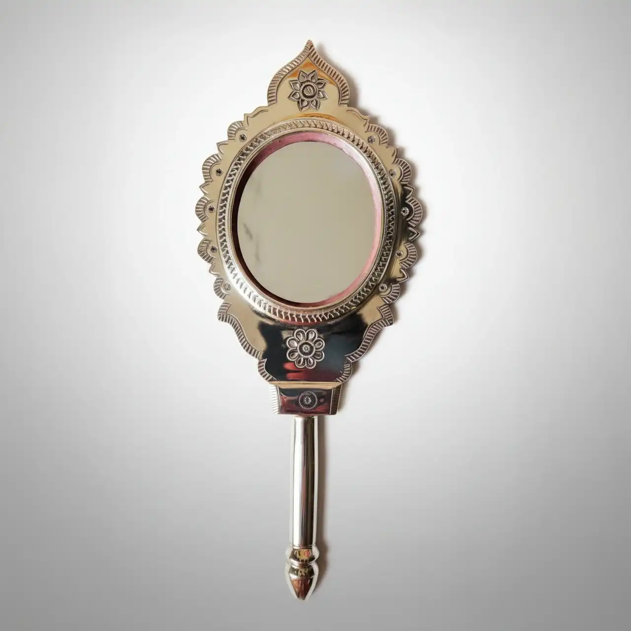 Floral Handheld Aranmula Kannadi