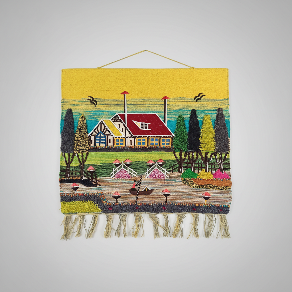 Yellow Sky Jute Wall Hanging